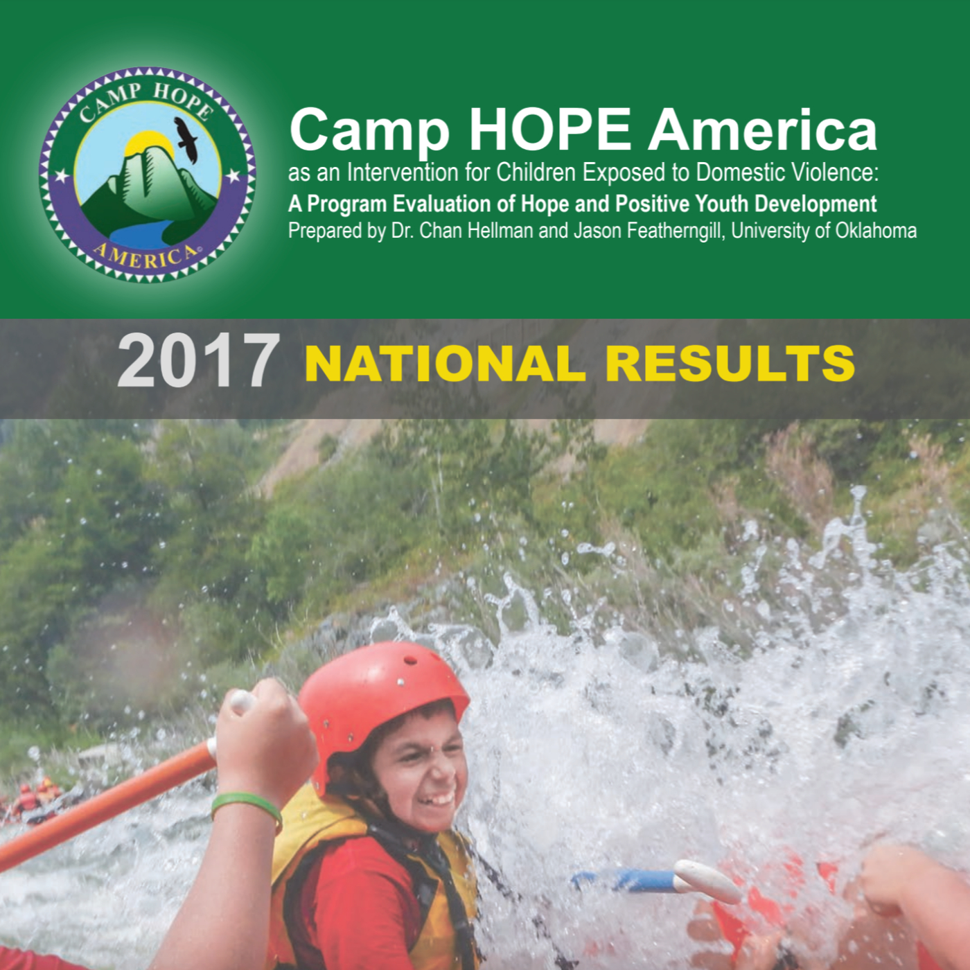 Campers play in happily water
