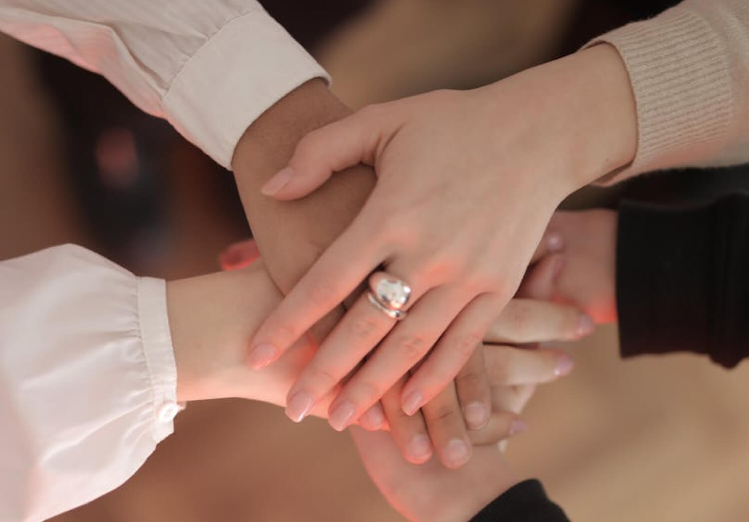 Hands joined together